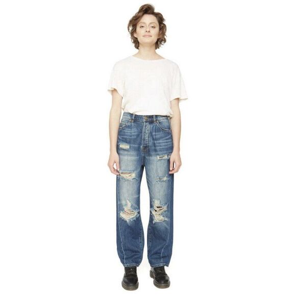 Sandrine Rose x Free People The Fred Distressed Jeans 416 - Picture 2 of 16